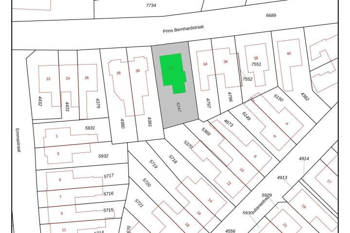 Plattegrond – Prins Bernhardstraat 32, Steenwijk