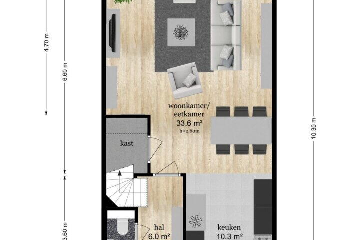 Plattegrond – Prins Clausdreef 33, Langbroek