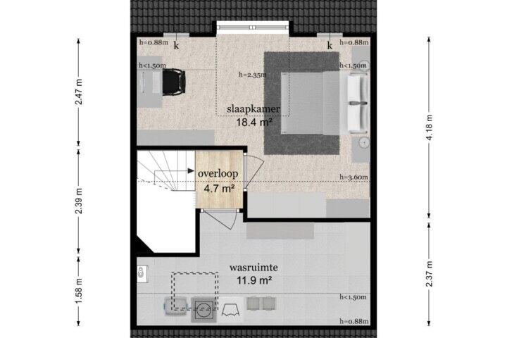 Plattegrond – Prins Clausdreef 33, Langbroek