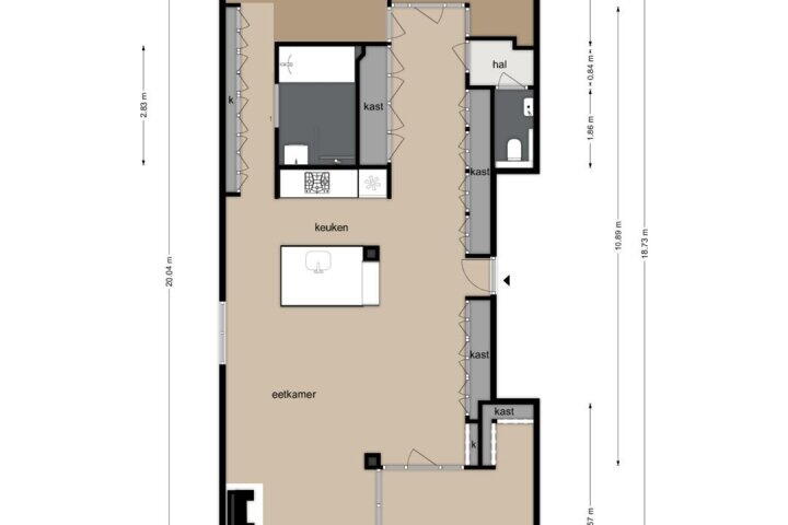 Plattegrond – Prinseneiland 37 2, Amsterdam
