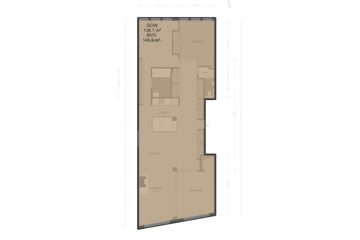 Plattegrond – Prinseneiland 37 2, Amsterdam