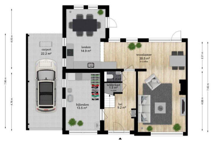 Plattegrond – Prinses-Beatrixlaan 19, Leersum