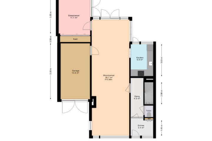 Plattegrond – Prinses Irenelaan 13, Voorburg