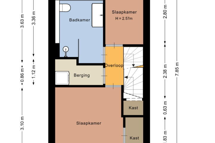 Plattegrond – Prinses Irenestraat 44, Moordrecht