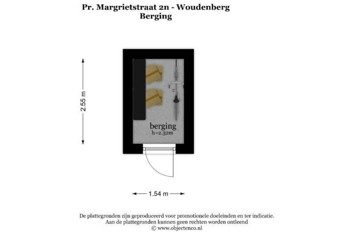 Plattegrond – Prinses Margrietstraat 2 N, Woudenberg