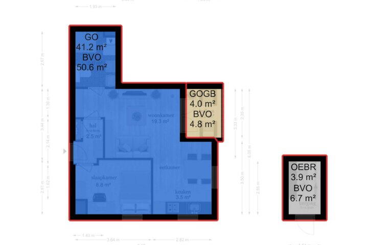 Plattegrond – Prinses Margrietstraat 2 N, Woudenberg