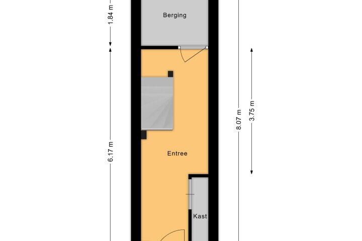 Plattegrond – Prinses Marijkestraat 22 A, Alphen Aan Den Rijn