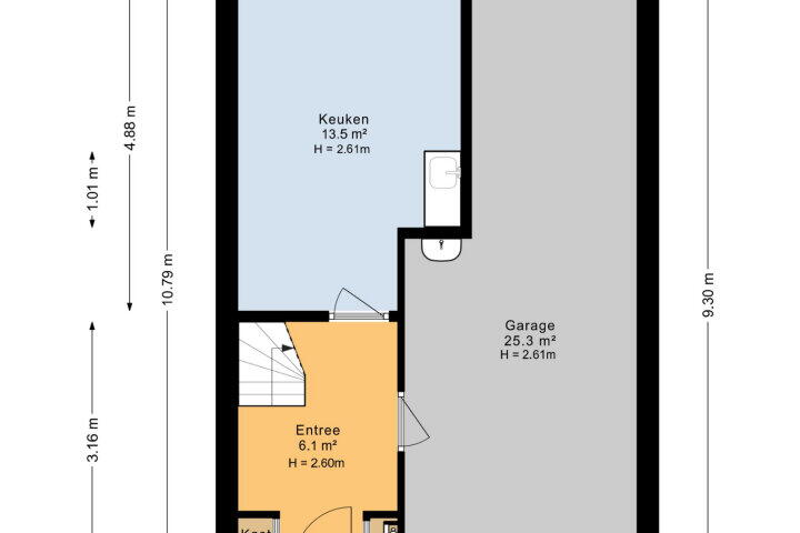 Plattegrond – Prinsestraat 2, Zoetermeer
