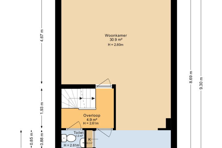 Plattegrond – Prinsestraat 2, Zoetermeer
