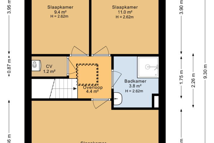 Plattegrond – Prinsestraat 2, Zoetermeer