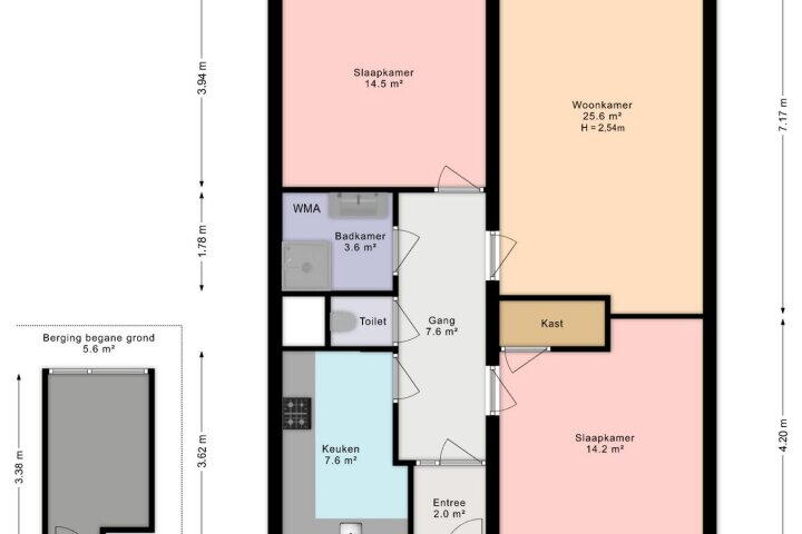 Plattegrond – Prins Frederiklaan 364, Leidschendam