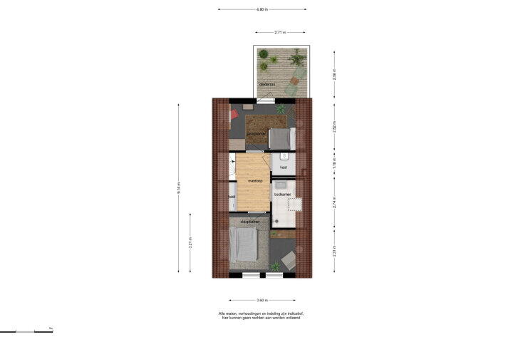 Plattegrond – Prins Hendrikstraat 106, Breda