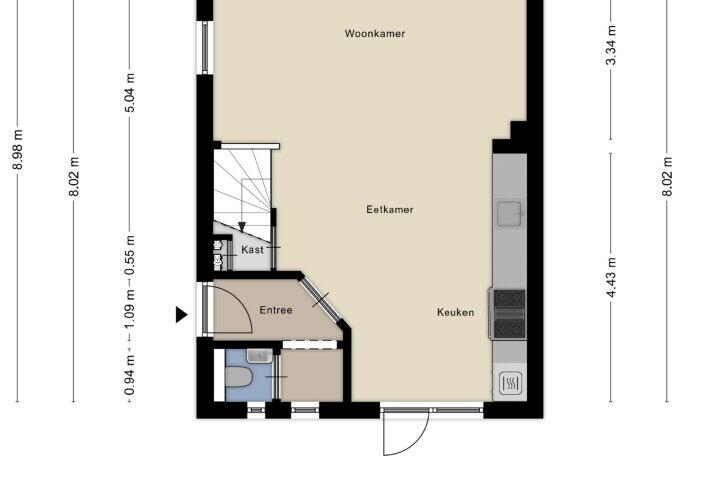 Plattegrond – Professor Schrijnenstraat 1, Nijmegen