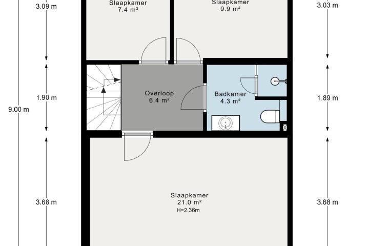Plattegrond – Prof. Lorentzlaan 11, Amstelveen