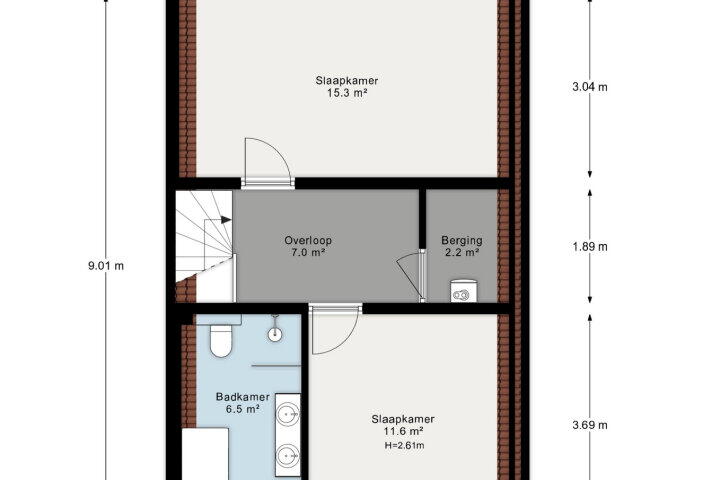 Plattegrond – Prof. Lorentzlaan 11, Amstelveen