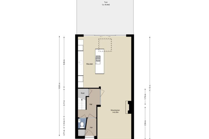 Plattegrond – Prof. Lorentzlaan 54, Amstelveen