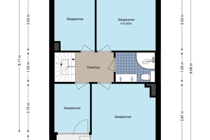 Plattegrond – Prof. Lorentzlaan 54, Amstelveen