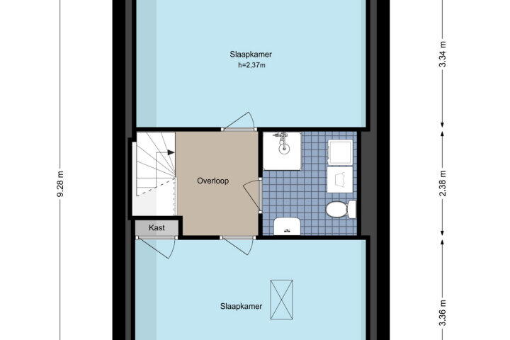 Plattegrond – Prof. Lorentzlaan 54, Amstelveen