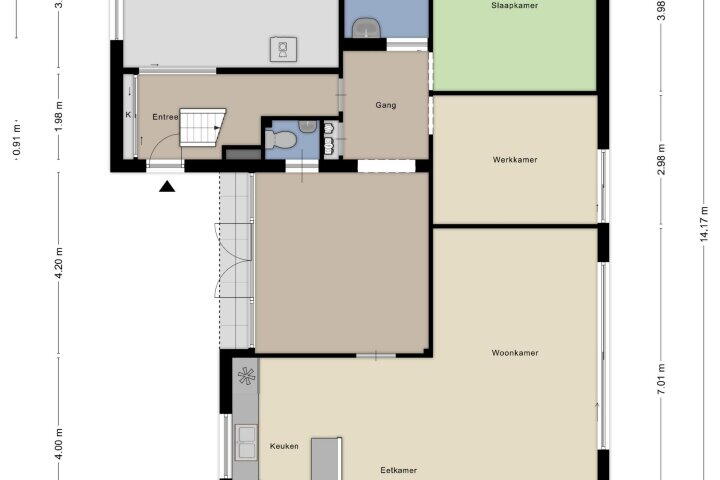 Plattegrond – Prof. Zeemanstraat 3, Geleen