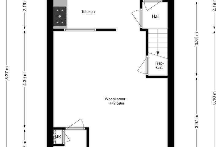 Plattegrond – Purmer 118, Lelystad