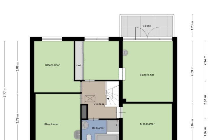 Plattegrond – Putterstraat 10, Wijchen