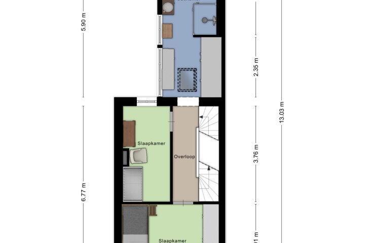 Plattegrond – Putterstraat 7, Heusden