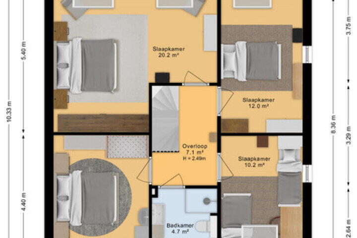 Plattegrond – Quarleshavenstraat 19, Nieuw- en sint Joosland