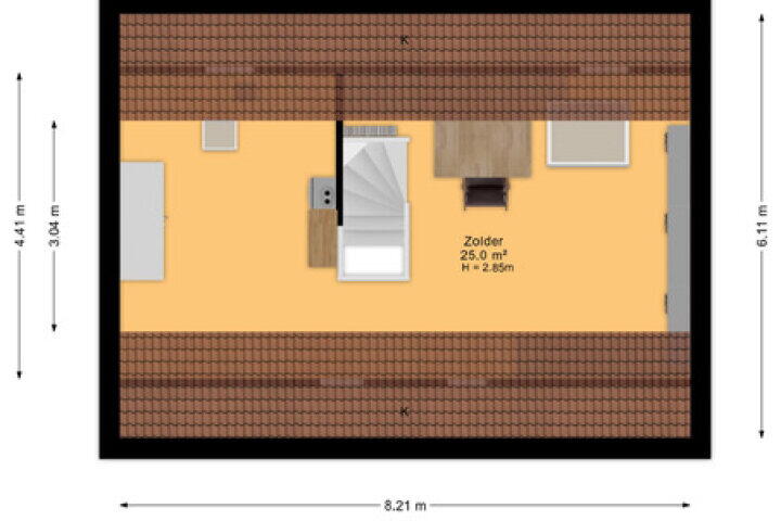 Plattegrond – Quarleshavenstraat 19, Nieuw- en sint Joosland