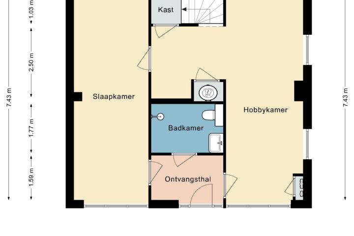 Plattegrond – Raadhuisstraat 27, Hulsberg