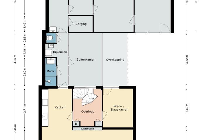 Plattegrond – Raadhuisstraat 27, Hulsberg
