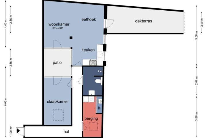 Plattegrond – Raadhuisstraat 43 B, Hengelo (Gld)