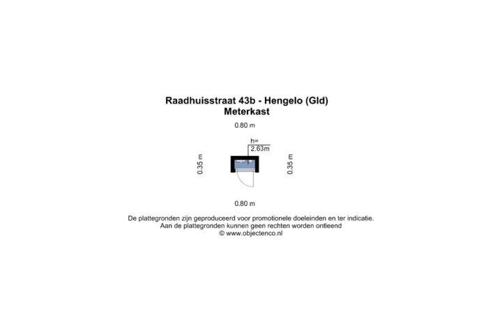 Plattegrond – Raadhuisstraat 43 B, Hengelo (Gld)