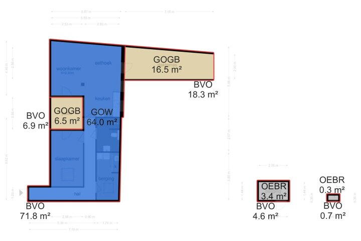 Plattegrond – Raadhuisstraat 43 B, Hengelo (Gld)