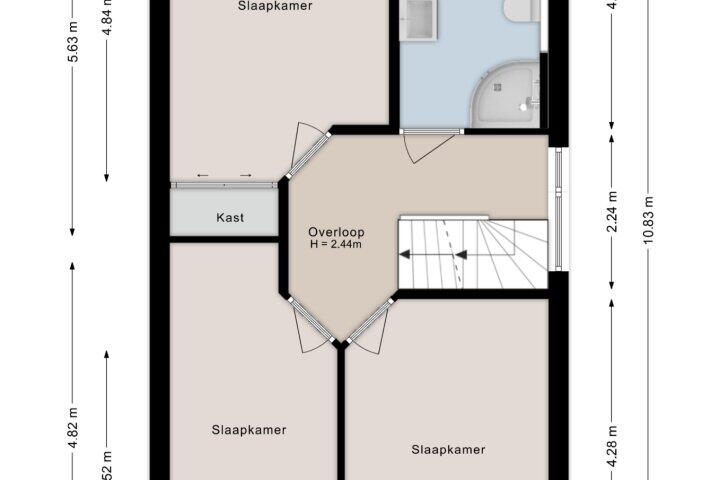 Plattegrond – Raadssingel 10, Steenwijk