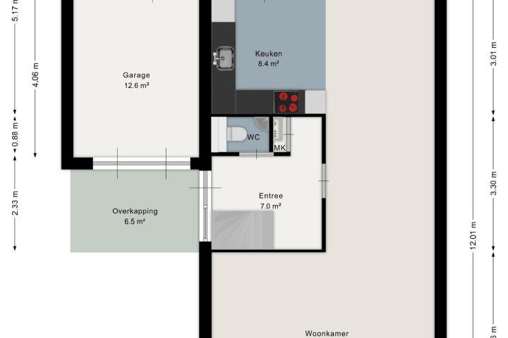 Plattegrond – Raadssingel 30, Steenwijk
