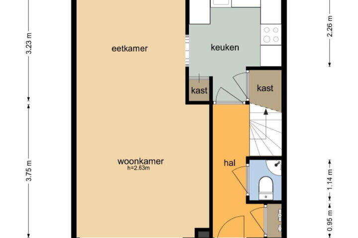 Plattegrond – Randweg 70, Meppel