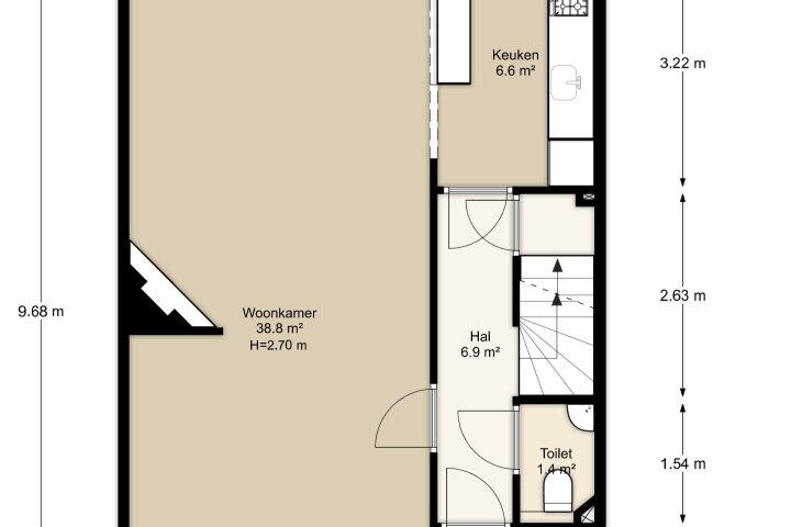Plattegrond – Randwijcklaan 17, Amstelveen