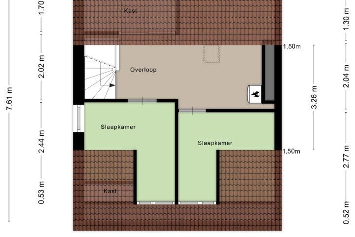 Plattegrond – Ravendonk 43, St. Willebrord
