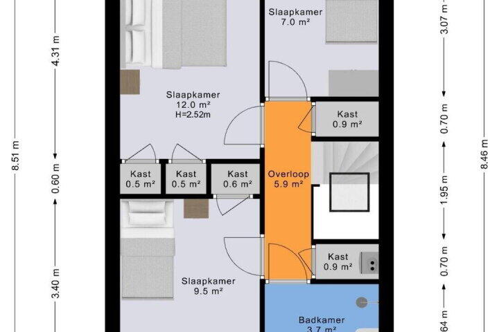 Plattegrond – R. Doumastraat 4, Groningen