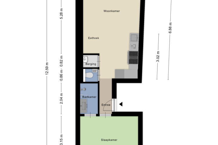 Plan – Reguliersdwarsstraat 87 B, Amsterdam