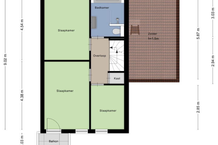 Plattegrond – Reigershorst 29, Grave