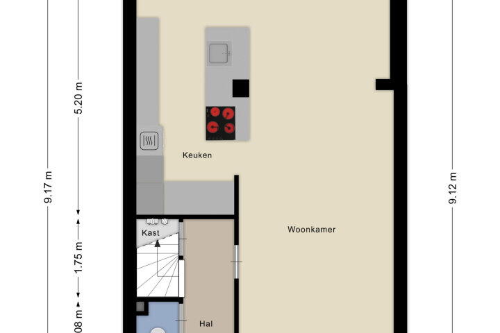 Plattegrond – Reigerstraat 8, Wijchen
