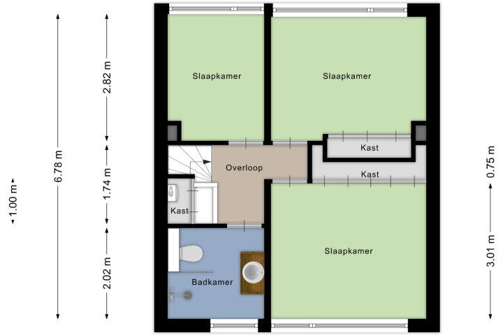 Plattegrond – Reigerstraat 8, Wijchen