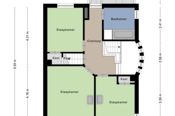 Plattegrond – Reijerskoop 162, Boskoop