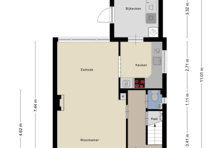 Plattegrond – Reijerskoop 251, Boskoop