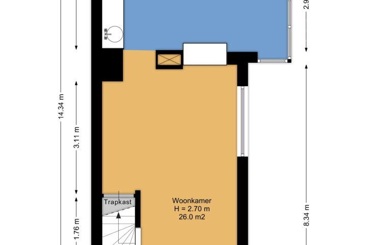 Plattegrond – Reijerskoop 79, Boskoop