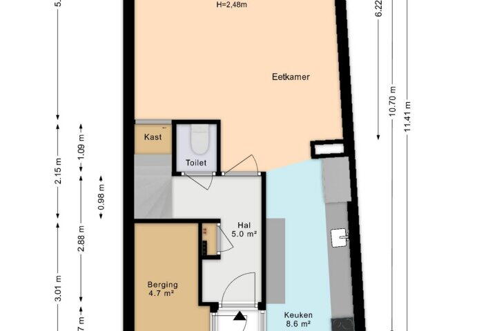 Plattegrond – Reina Prinsen Geerligssingel 55, Pijnacker