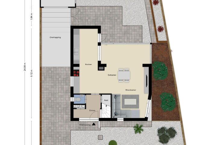 Plattegrond – Rekkenweg 23, Didam
