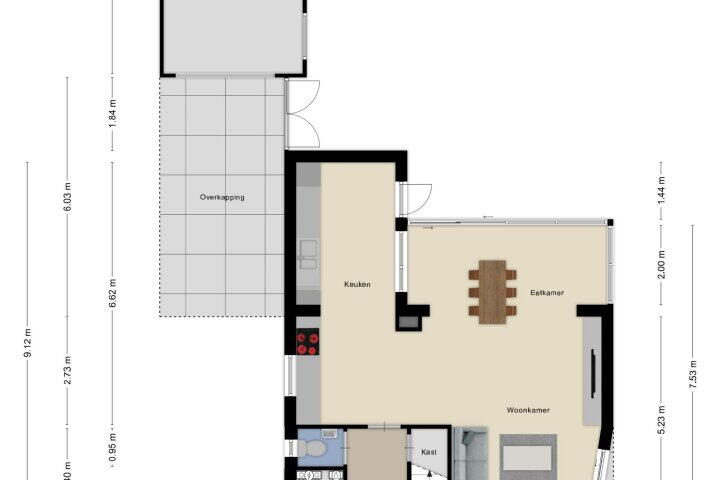 Plattegrond – Rekkenweg 23, Didam