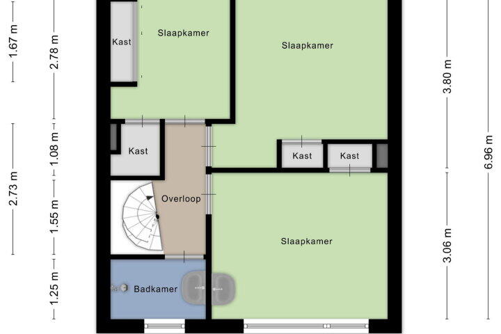 Plattegrond – Rembrandtlaan 64, Alphen aan den Rijn